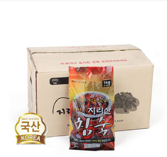 지리산참숯 1kg 12봉 캠핑 바베큐참숯 고기 구이용